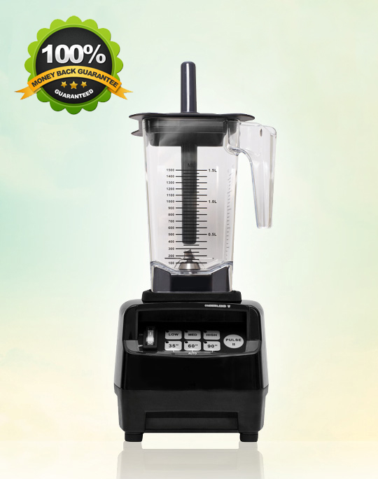 OmniBlend V blender, showing its touch pad with 35, 60 and 90 second timers